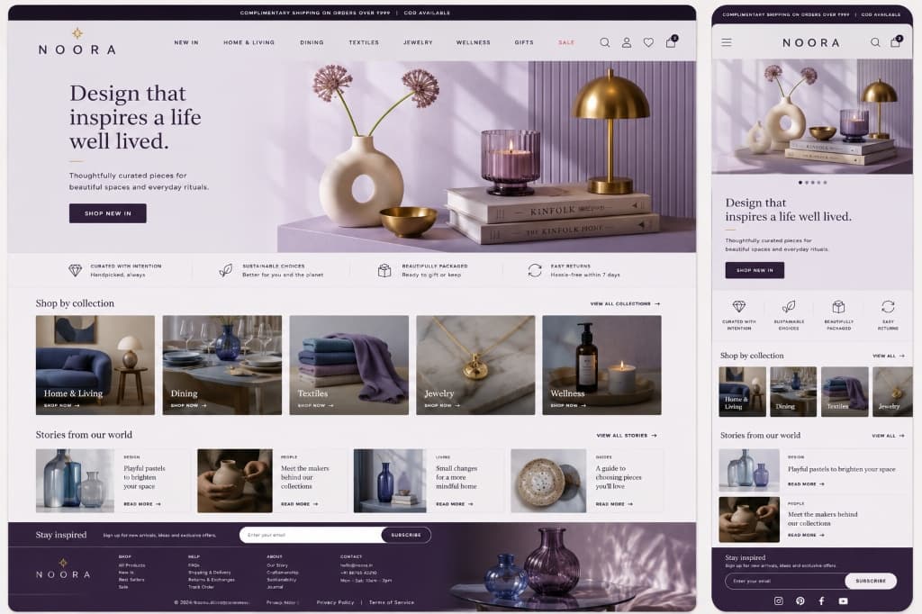 Noora Living storefront
